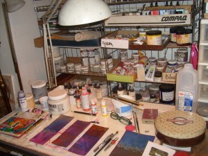 Madeline's work station